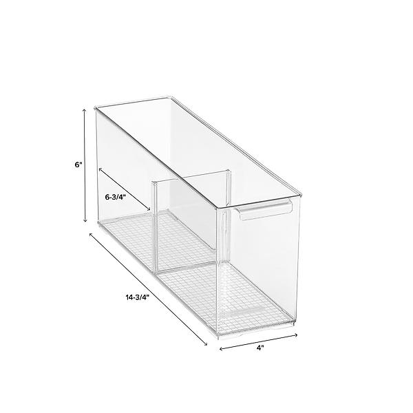 Shelf-Depth Pantry Bin with Divider Case of 6