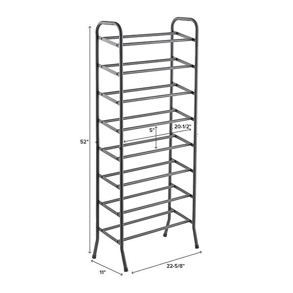8-Tier Freestanding Shoe Rack | The Container Store