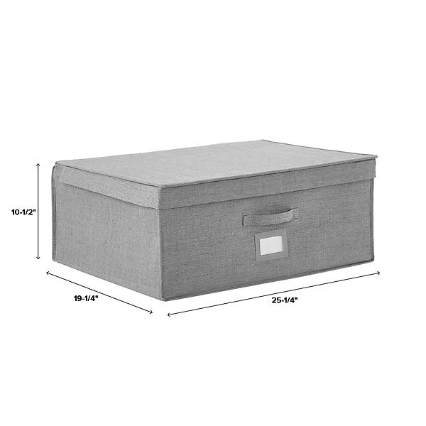 Oxford Grey Storage Boxes with Vacuum Bag | The Container Store