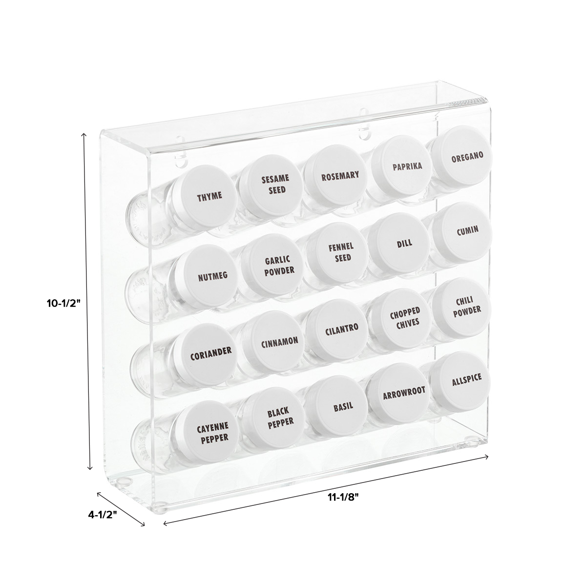 Acrylic 20-Bottle Spice Rack | The Container Store