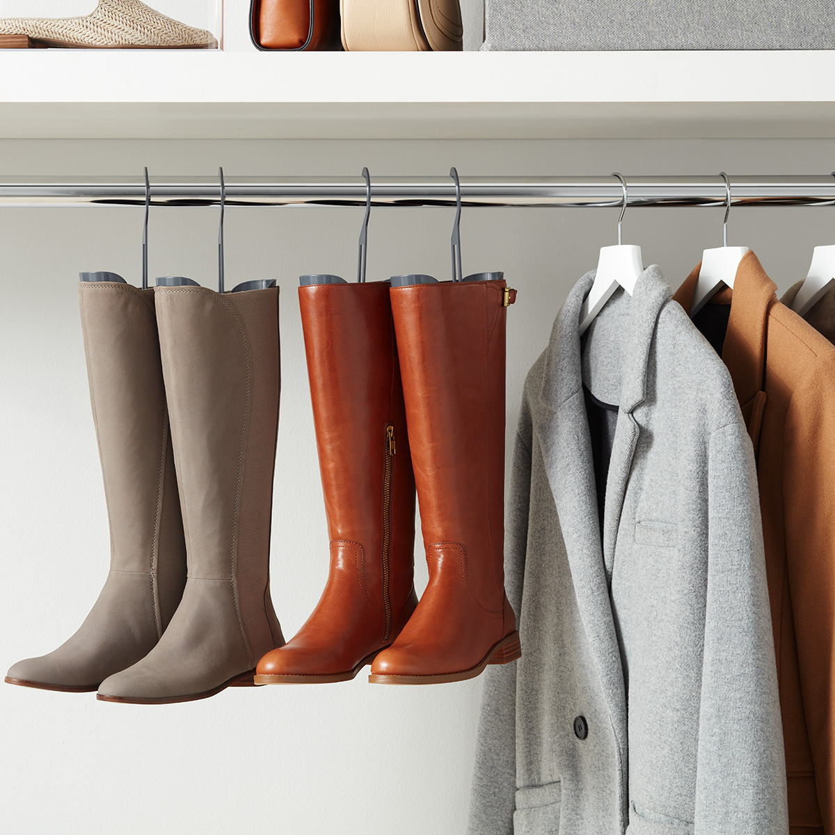 Grey Boot Shapers | The Container Store