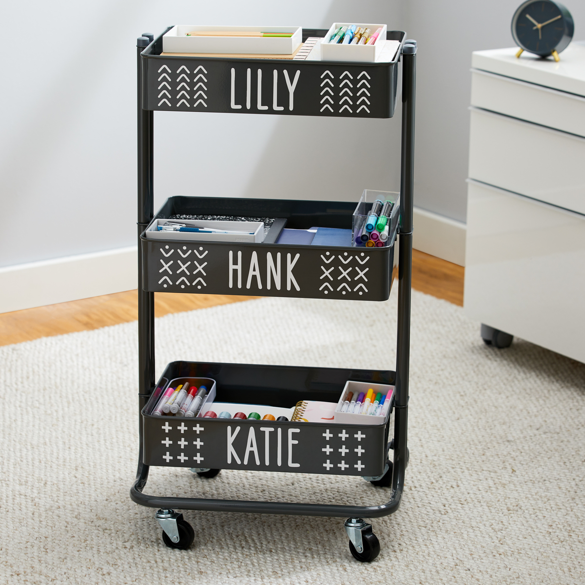 3-Tier Cart Labeling Project Kit | The Container Store