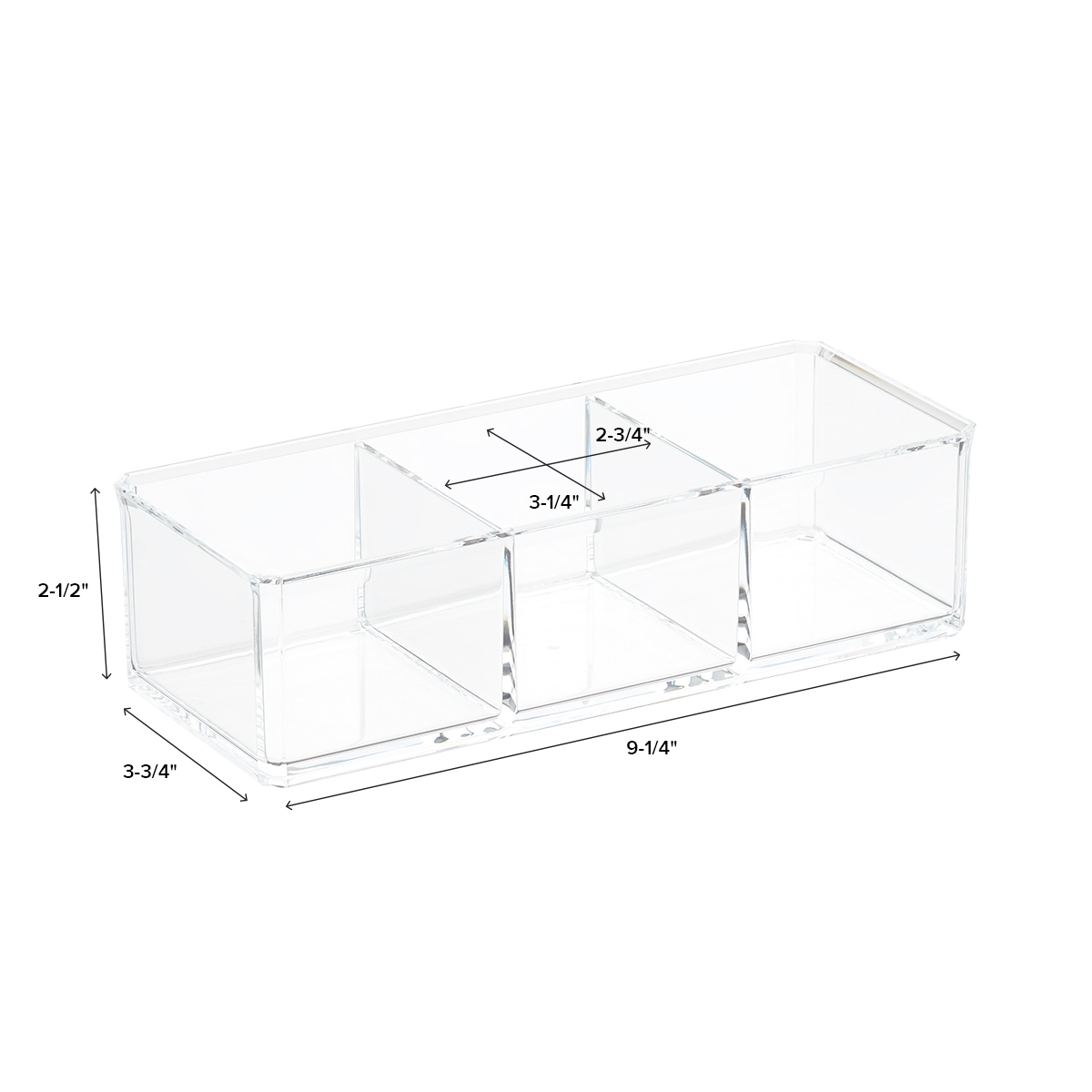 Large Stackable Organizer Tray Translucent, 9-1/2 x 13 x 2-3/4 H | The Container Store