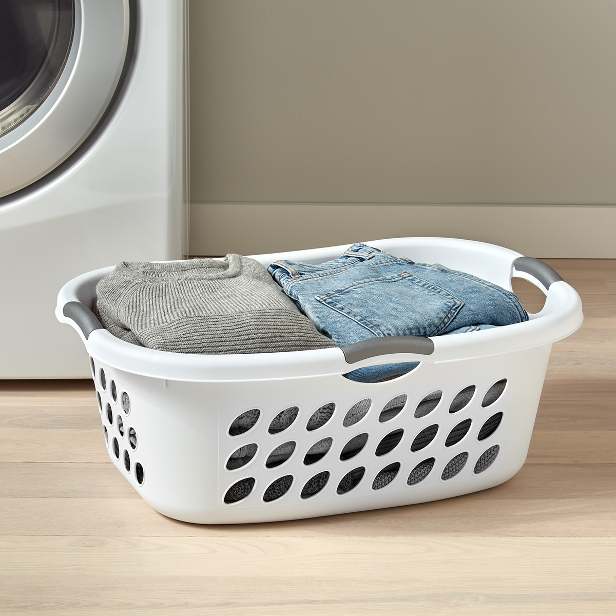 Sterilite Ultra HipHold Laundry Basket | The Container Store