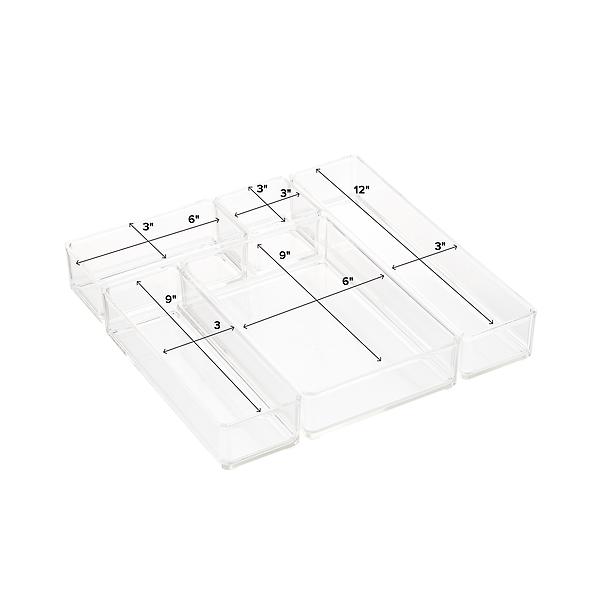 Clear Acrylic Stackable Drawer Organizers Set of 5  Drawer organizers, Acrylic  drawer organizer, Makeup drawer organization
