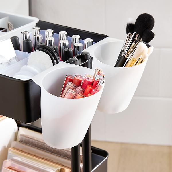 Black 3-Tier Cart Makeup Solution | The Container Store