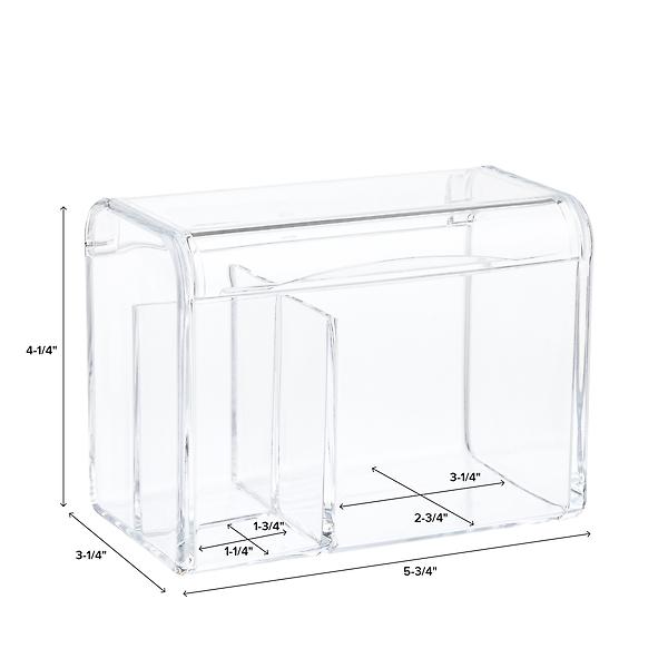 Acrylic Square Hinged-Lid Box Clear, 6 x 6 x 2-3/4 H | The Container Store