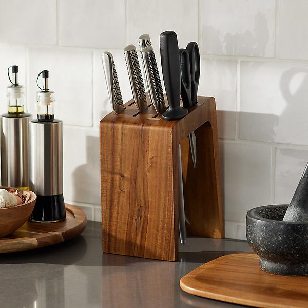 Acacia Countertop Knife Block | The Container Store