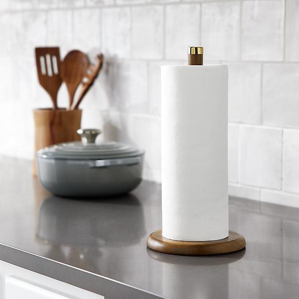 Acacia Paper Towel Holder | The Container Store