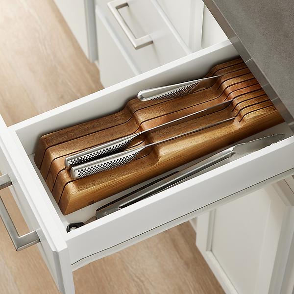 Acacia In-Drawer Knife Storage | The Container Store