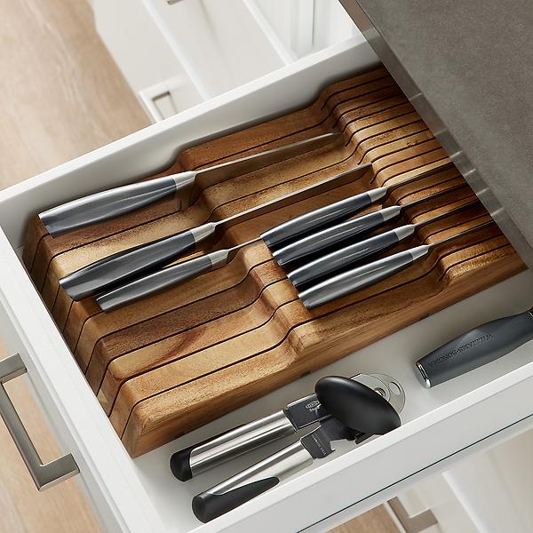 Acacia In-Drawer Knife Storage | The Container Store