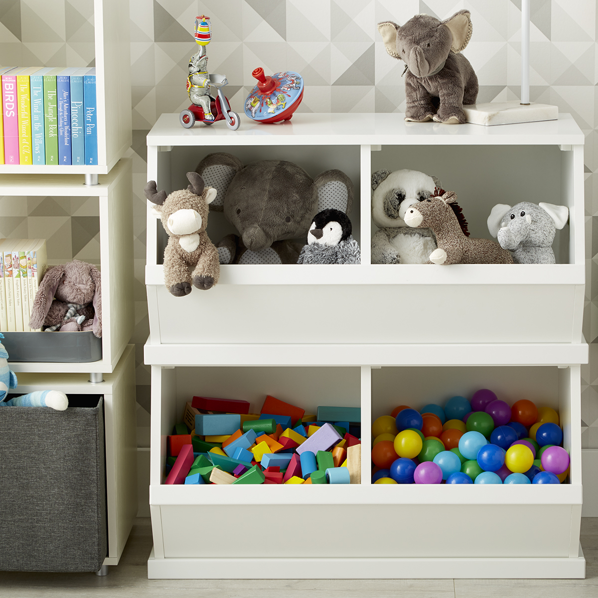 Toy sales stacking bins