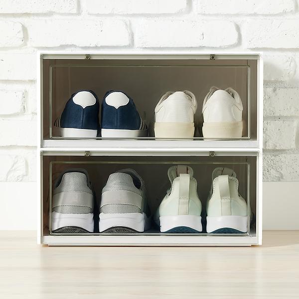 Side Profile Drop-Front Shoe Box | The Container Store