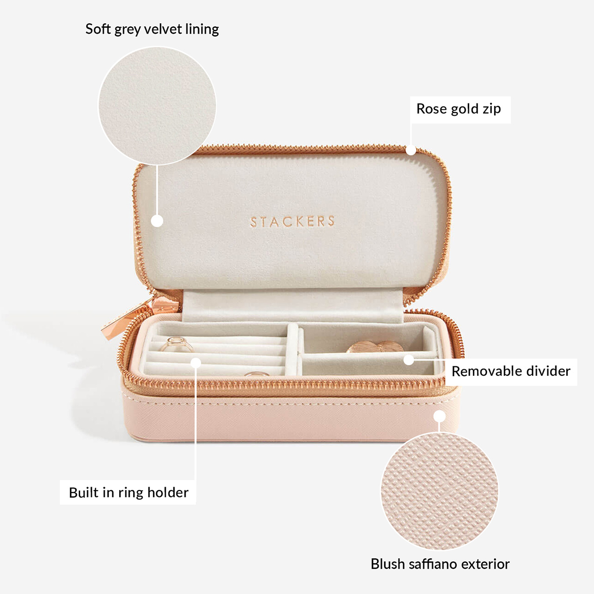 Stackers Travel Jewelry Case | The Container Store