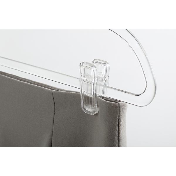 The Container Store Case of 120 Slim Suit Hanger Clear, 17-3/4 x 1/4 x 9-1/2 H