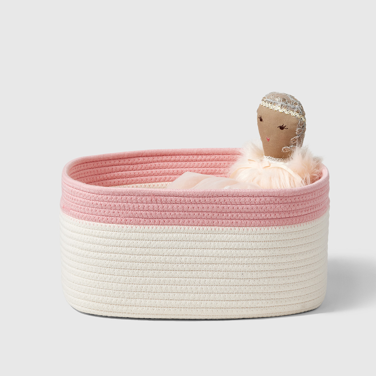 Marie Kondo Sage Green Small Kawaii Cotton Rope Bin | The Container Store