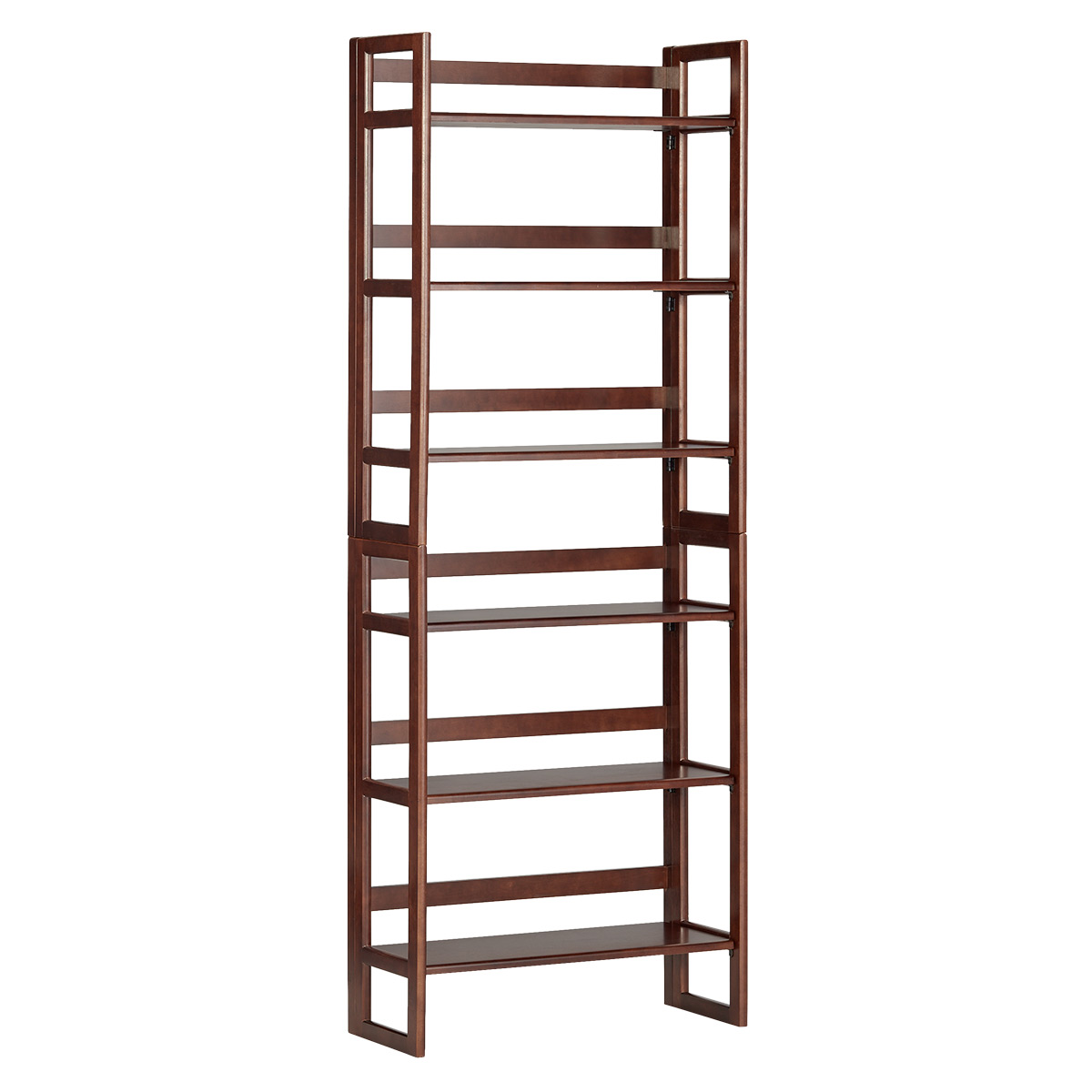 Java Solid Wood Stackable Folding Bookshelf | The Container Store