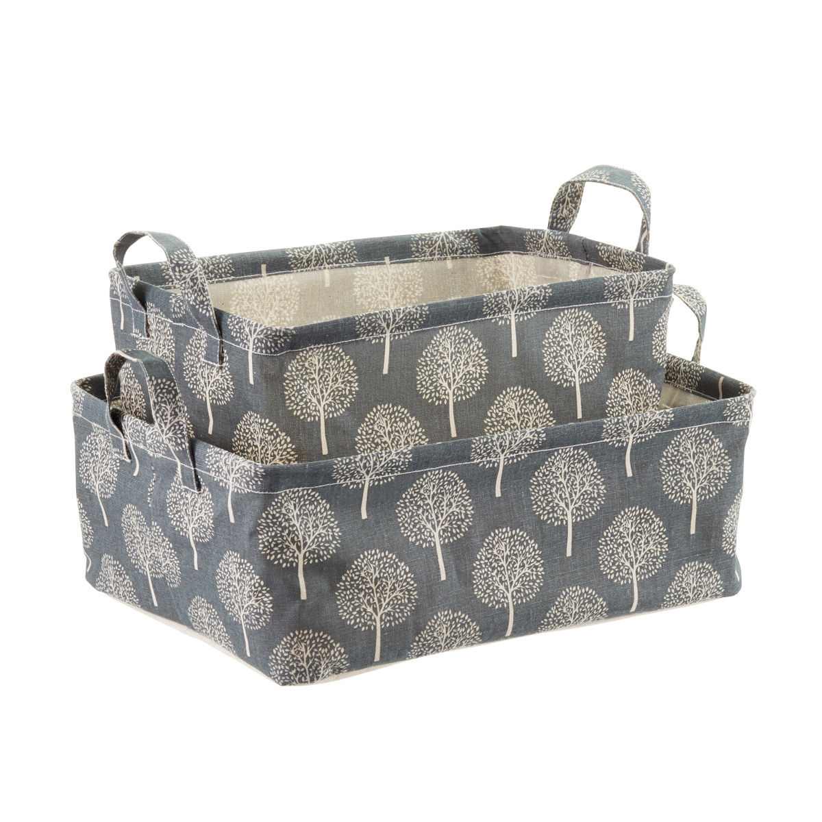 Fabric Print Storage Bins with Handles | The Container Store