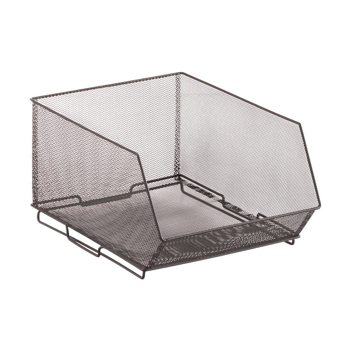 Silver Mesh Stackable Storage Bins | The Container Store