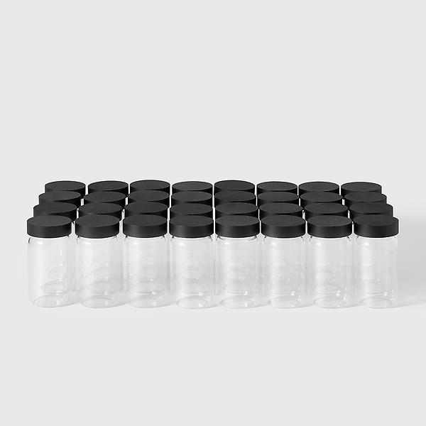 The Container Store 3 oz. Glass Spice Jar Matte Black Pkg/12, 1-3/4 diam. x 3-3/4 H