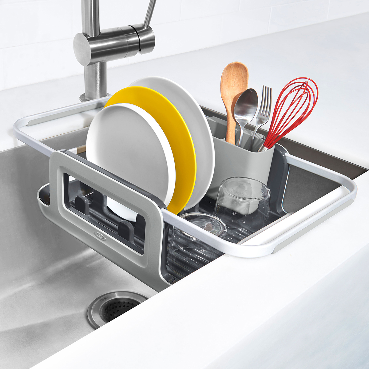 OXO Over-the-Sink Dish Rack | The Container Store