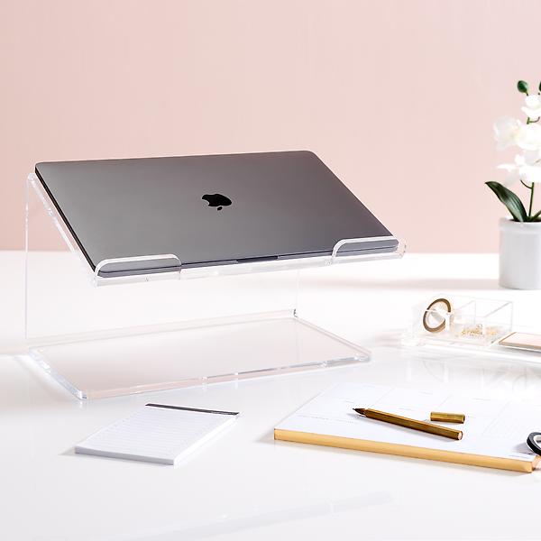 Russell Hazel Acrylic Laptop Stand | The Container Store