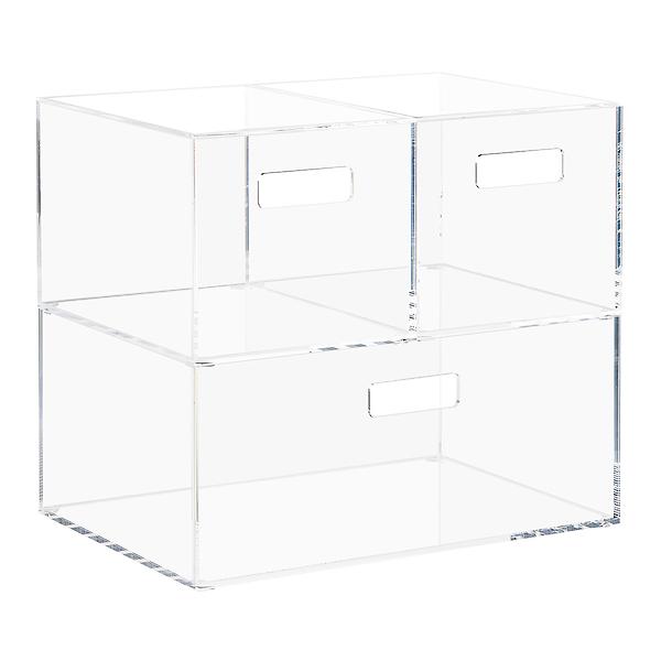 Clear acrylic container with lid, container store acrylic box