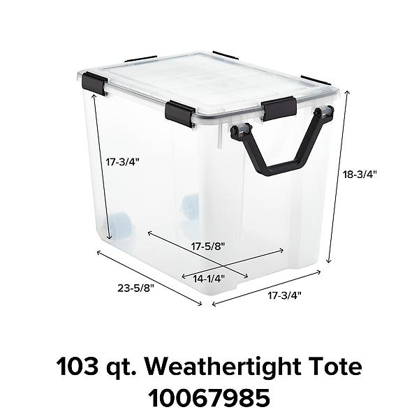 103 qt. Weathertight Tote with Wheels | The Container Store