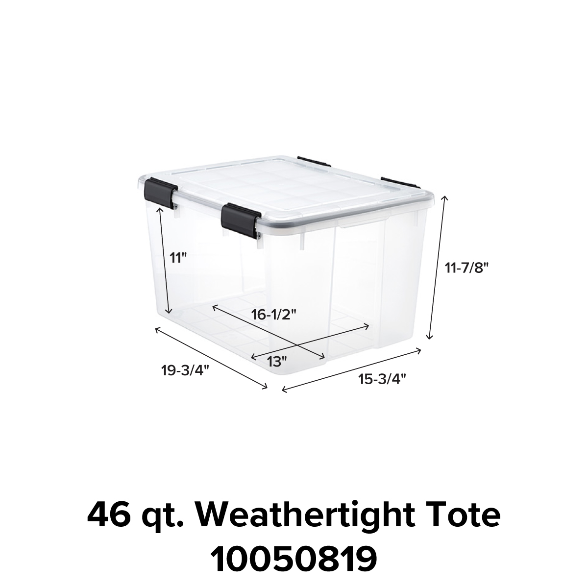 Clear Weathertight Totes Cases | The Container Store