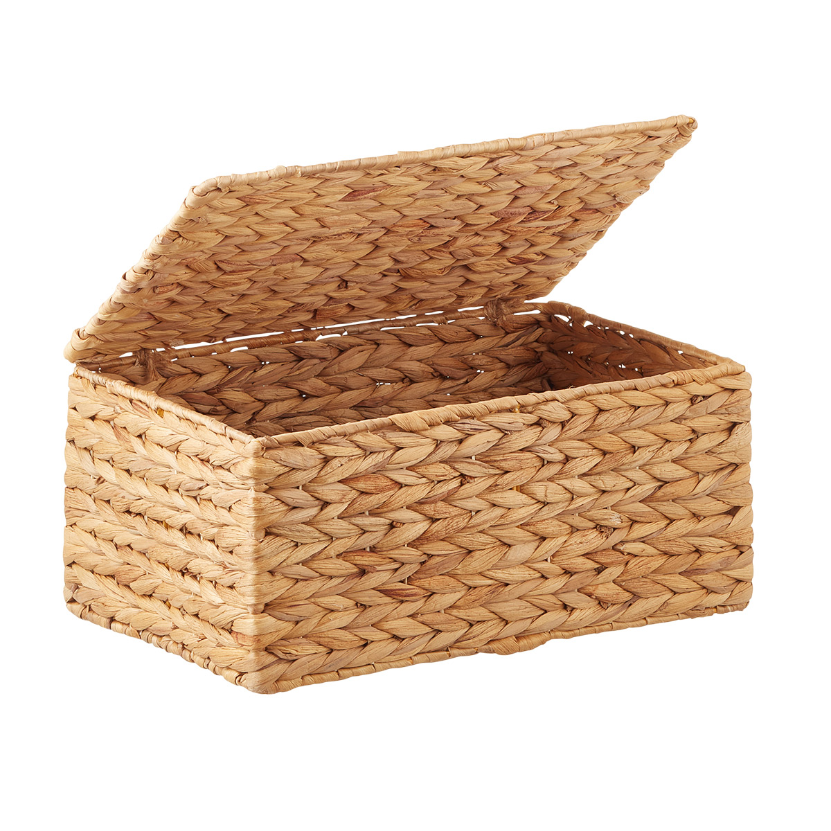 Small Water Hyacinth Storage Box with Hinged Lid | The Container Store