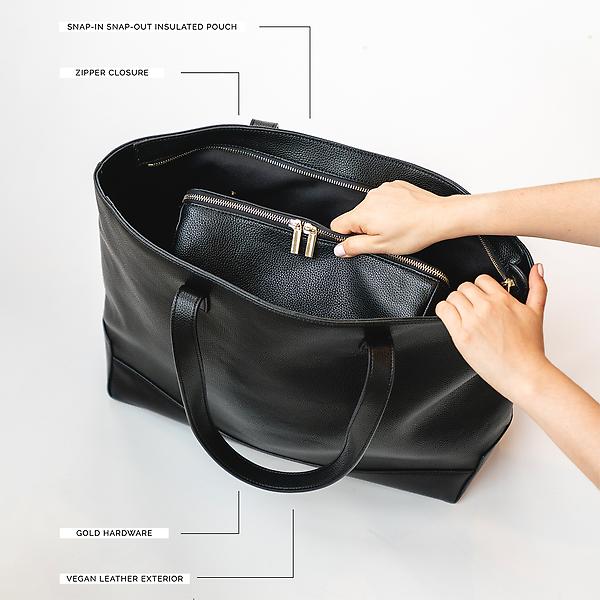 Black Tote Bag  Pouch Included – Modern Picnic