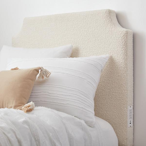 Dormify Jordyn Charging Boucle Headboard | The Container Store