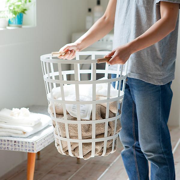 Yamazaki Tosca Wire Laundry Basket | The Container Store