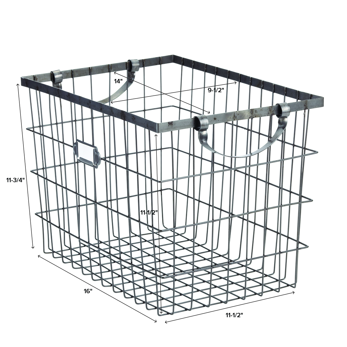 Large Harvest Wire Storage Basket with Handles | The Container Store