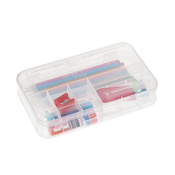 Refrigerator Storage Box With Flip Lid And Multiple Compartments