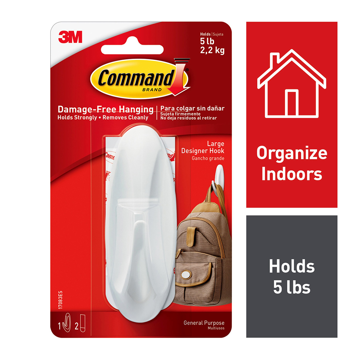 3M White Command Designer Hooks | The Container Store