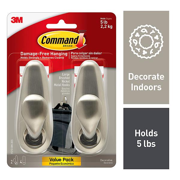 3M Command Adhesive Oiled Bronze Hooks | The Container Store