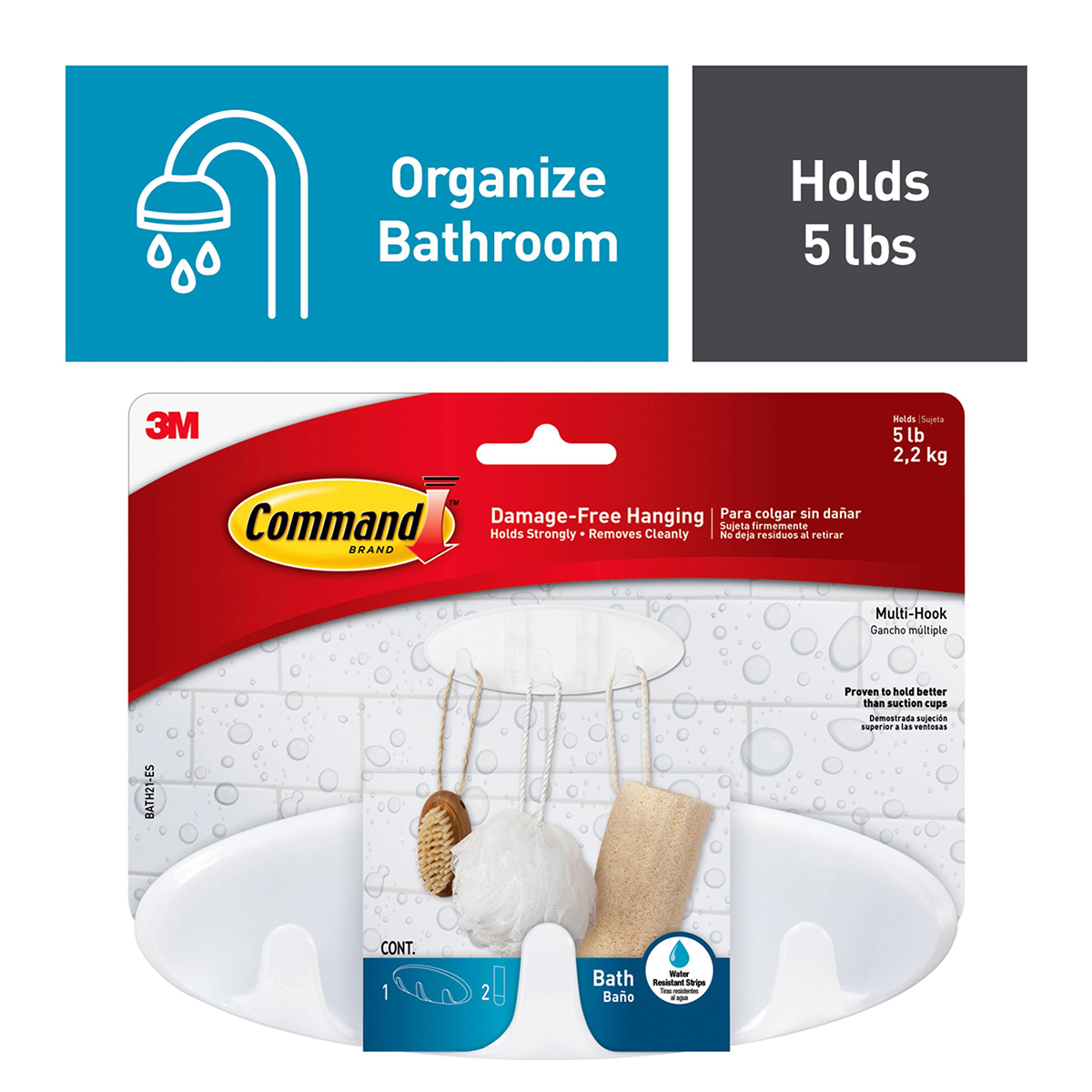 3M Command Clear Multi-Hook | The Container Store