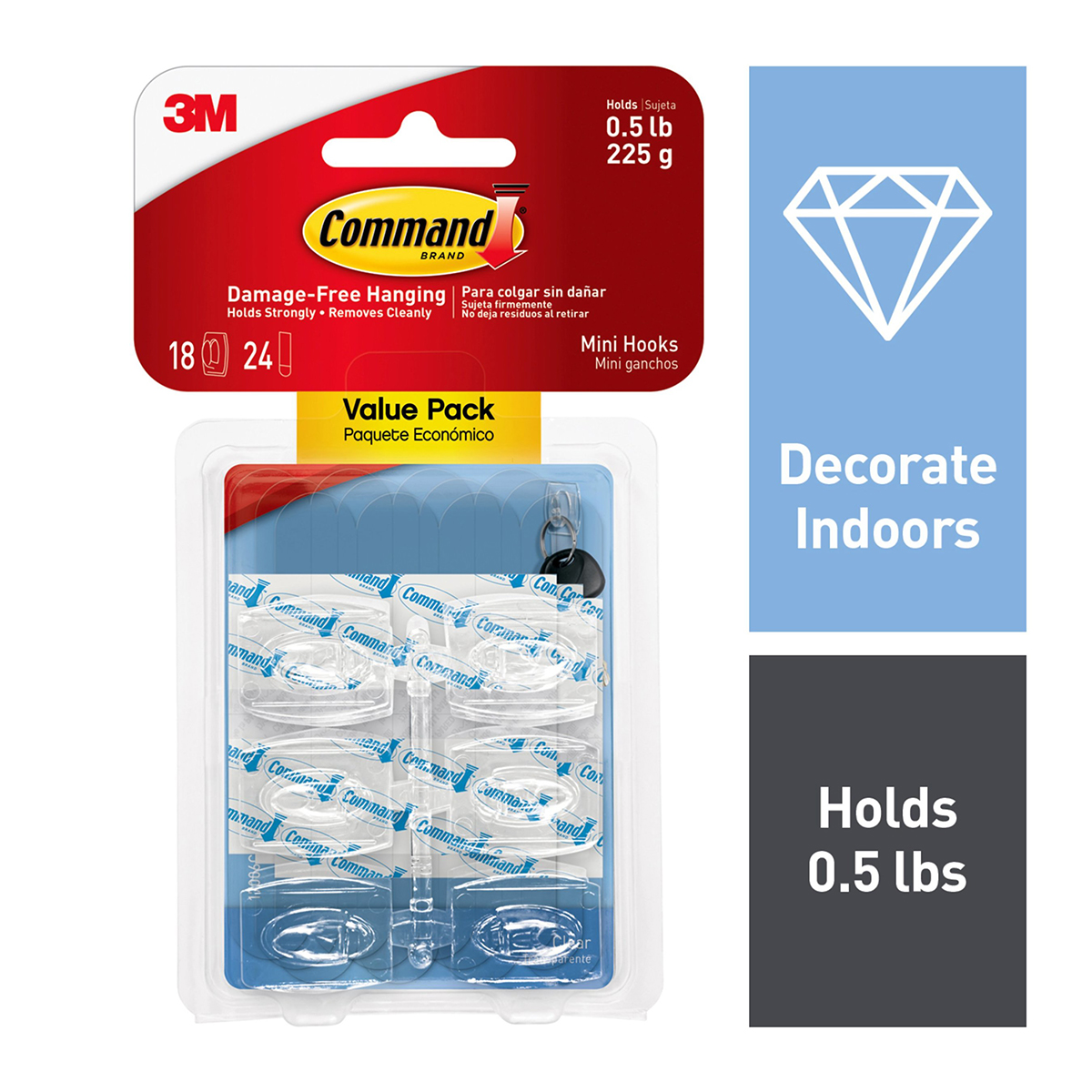 3M Command Adhesive Mini Hooks | The Container Store