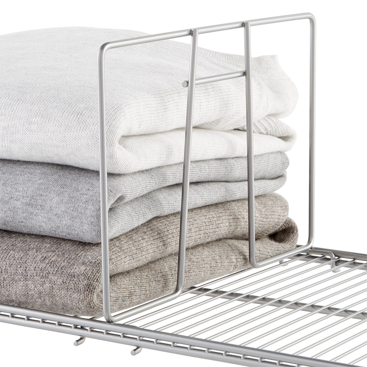Elfa Ventilated Wire Shelf Dividers | The Container Store