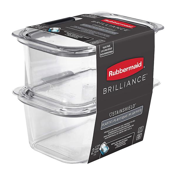 Rubbermaid Brilliance 1.3 Cup Food Container with Airtight & Leak-Proof Lid