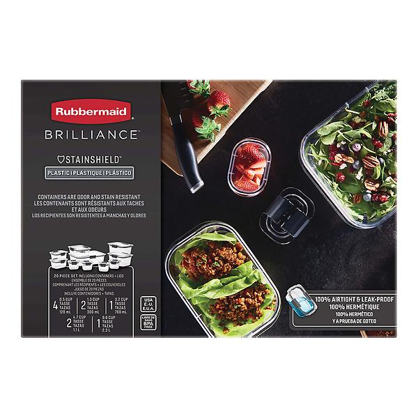 Rubbermaid Brilliance Food Storage Container Variety Set of 20 | The Container  Store