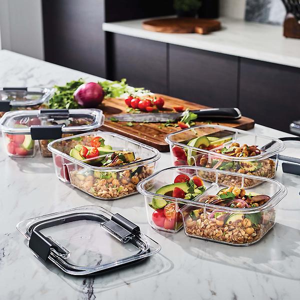Rubbermaid Brilliance Divided Meal Prep Container | The Container Store