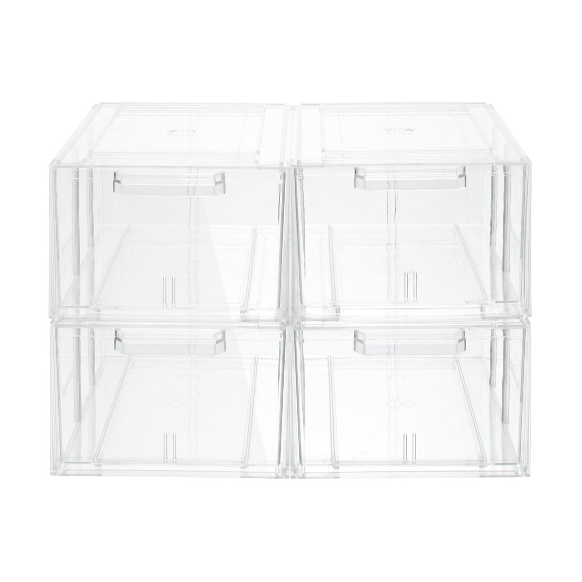 Clear stackable large shoe drawer sale