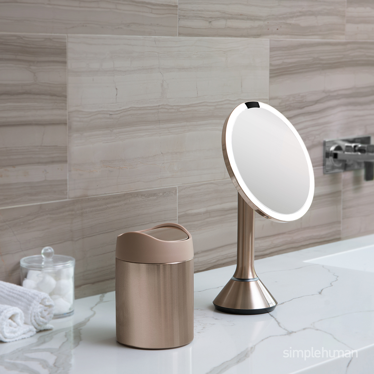 simplehuman 5X Touch Control Sensor Mirror | The Container Store